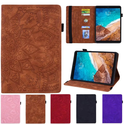 3D Flower Embossed Tablet Case for Xiaomi Mi Pad 4 plus / Mi Pad 5 6 Pro Pad6 Case Flip Stand for Funda Xiaomi Redmi Pad SE Case