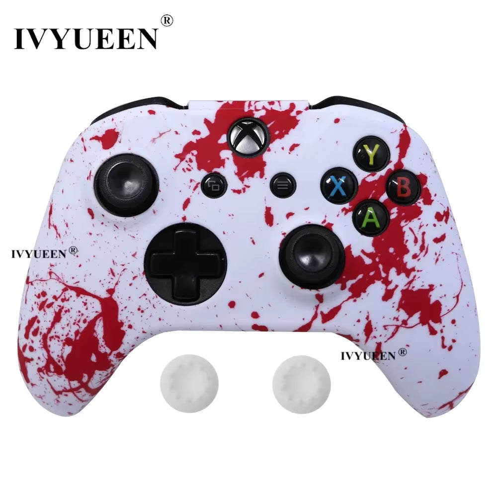 Silicone Protective Skin Case for Xbox One X S Controller Protector Water Transfer Printing Camouflage Cover Grips Caps