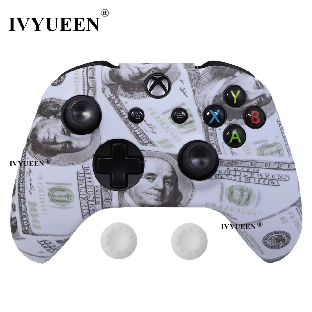 Silicone Protective Skin Case for Xbox One X S Controller Protector Water Transfer Printing Camouflage Cover Grips Caps